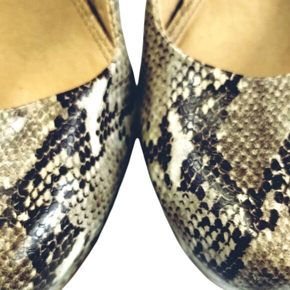 Faux Snakeskin Platform Stilleto Heels Women's 8.5 Slip On Pumps - Picture 9 of 11
